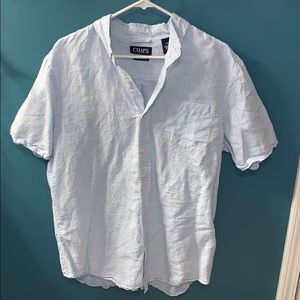 Men’s Linen Short Sleeve Button Up Shirt